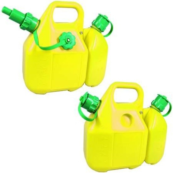 Tanica Doppia Professionale 6+2.5L Rossa per Benzina e Olio Catena