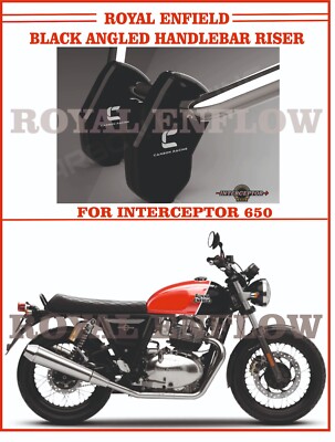 Royal Enfield Black Angled Handlebar Riser for INTERCEPTOR 650 - Exp Ship