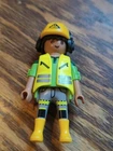 VINTAGE PLAYMOBIL MAXX7 CONSTRUCTION WORKER HARD HAT, SAFETY VEST 1992