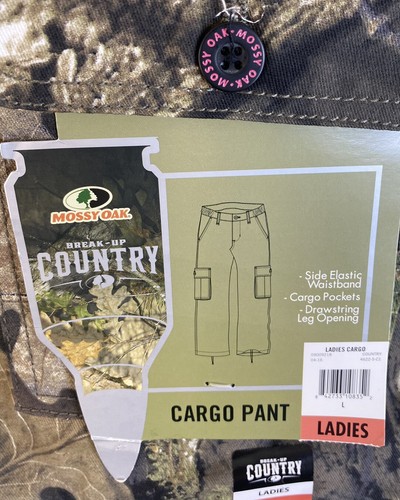 MOSSY OAK Pants Womens Large Break-Up Country Camo Cargo NEW - Picture 10 of 12