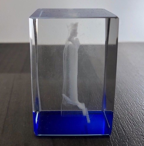 OUR LADY OF KNOCK Crystal 3D Laser Cut Glass 60mm Tall Boxed Religious Boxed - Picture 5 of 8