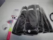 Set of 8 24" Easy Braid Pre stretched Yaki Texture Black Color Braiding Hair