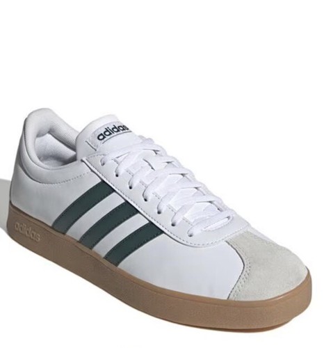 Scarpe Adidas VL Court Base Donna UK 4 Nuove Bianco Verde - Foto 3 di 8