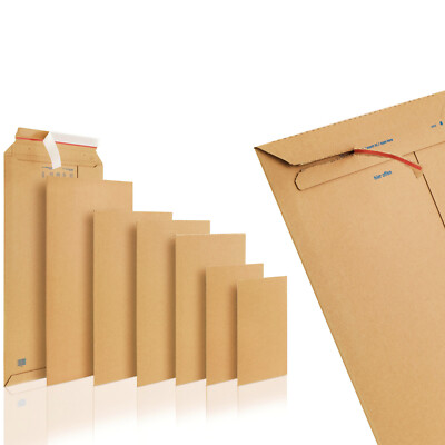 WPTrading - 25 Stück Wellpappe Versandtaschen 330x490 mm DIN A3 (selbstklebend)
