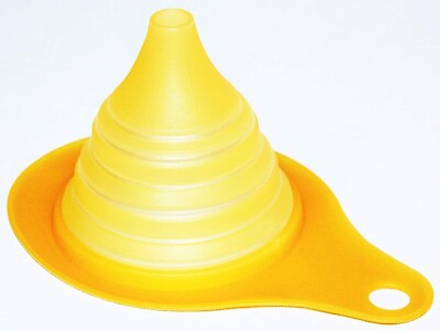 Tupperware Flat-Out Funnel Round Collapsible Kitchen Tool Orange 6269  