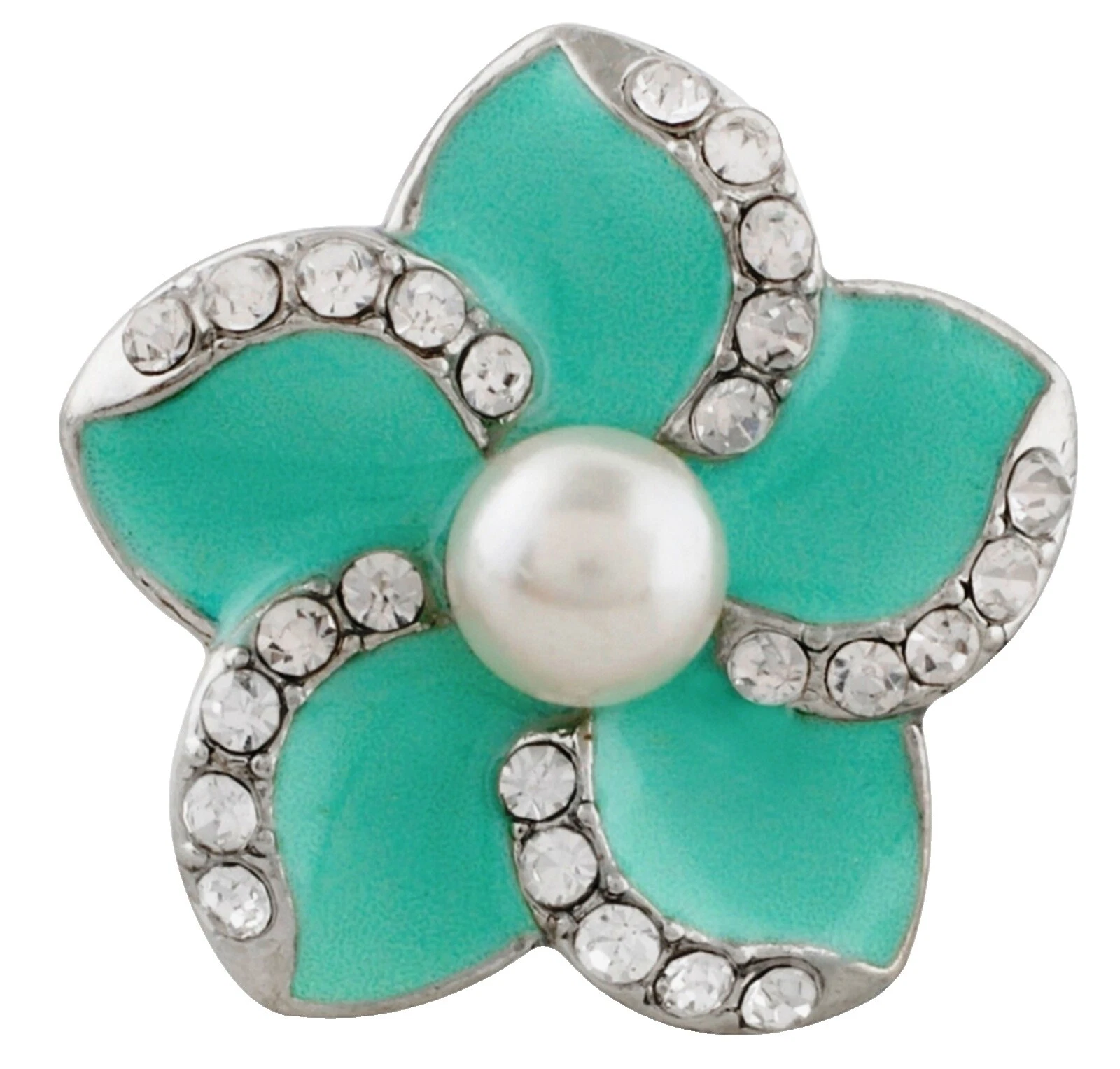 Joyería de Moda Bañado en Plata Esmalte Perla