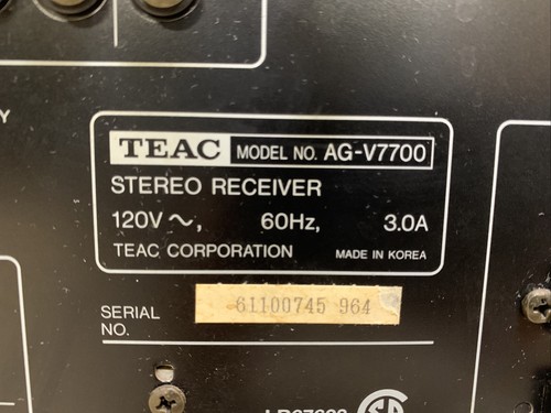 Nice TEAC AG-V7700 Audio / Video Surround Receiver - Picture 11 of 13