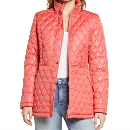 Via Spiga Stand Collar Quilted Jacket 