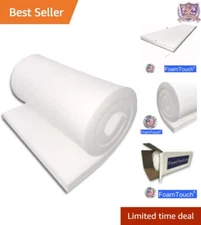 Versatile High Density Foam Cushion - White, 2" Thick x 24" Wide x 84" Long