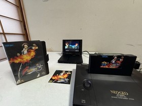 SNK Neo Geo AES Console Box Manual 5 Games KOF 94 95 96 Tested Japan