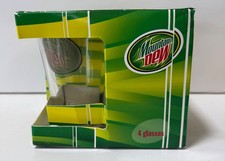 VINTAGE MOUNTAIN DEW 4 GLASS SET 2006 RARE BR...