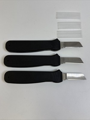 Lot Of 3 JAMESON 32-24E Skinning Knife, Straight, Polymer Cable Splicers