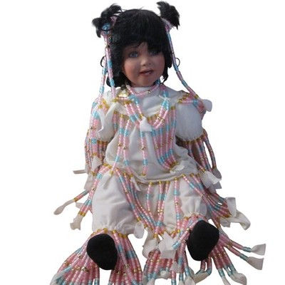 Rustie 26'' Porcelain Baby Doll - Beaded Hippie Outfit - #149/2000 - Vintage 1999