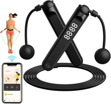 – Corda Crossfit Con Contatore, Corda per Saltare Con Display LCD, Monitoraggio