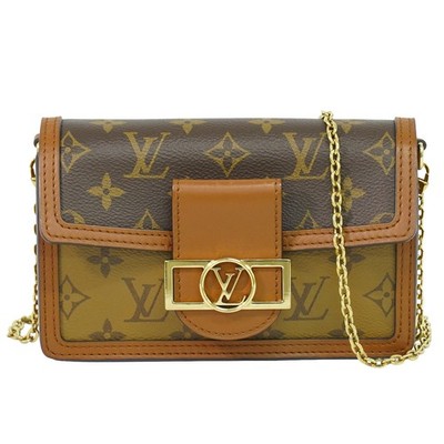 Louis Vuitton Dauphine Chain Wallet M68746 Monogram Reverse Canvas Shoulder Bag