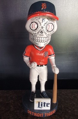 Detroit Tigers Sugar Skull Bobblehead SGA Day of The Dead NEW IN BOX