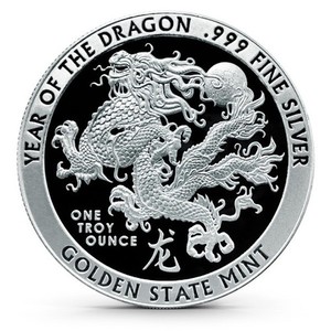 Symbol Of Power Year of Enter The DRAGON 1 Oz. .999 Fine Silver Zodiac Round