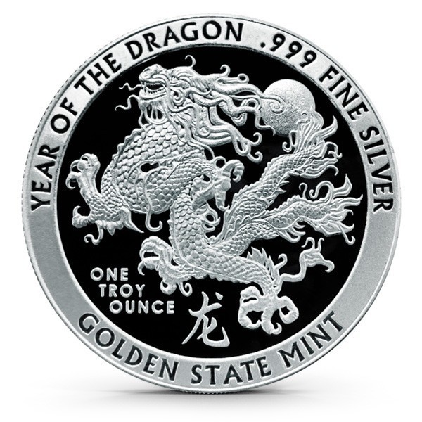 Symbol Of Power Year of Enter The DRAGON 1 Oz. .999 Fine Silver Zodiac Round
