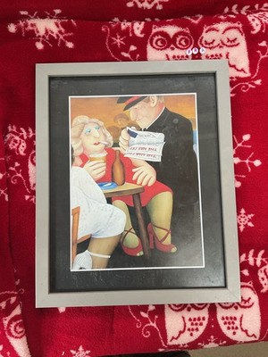 BERYL COOK, Vintage Art Gallery Print - Unique Gift, OOAK RARE DELUXE FRAMED