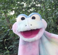 Professional Muppet Style "Tropical Frog" Custom Made Ventriloquist Bag Puppet