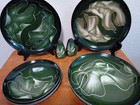 SASCHA BRASTOFF "MONSTERA LEAF" COLLECTION-5 DINNER-3 SALAD-S&P -RARE-1940,S — photo 9
