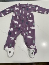 carter 1 piece fleece pajama set girls