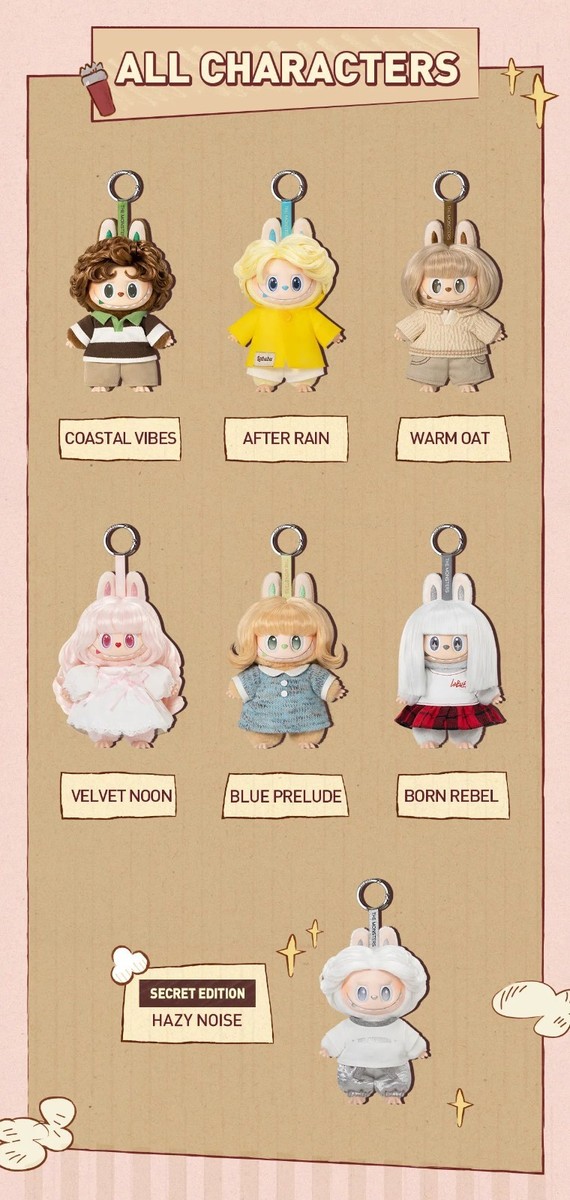 POP MART Labubu The Monsters Hair Salon Seriers Plush Pendant