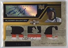 2008 Topps Triple Threads Relic Gold 13/25 Wladimir Balentien #161 Auto 0o48