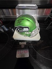 RUSSELL WILSON SEATTLE SEAHAWKS SIGNED SPEED BLAZE MINI HELMET Mill Creek