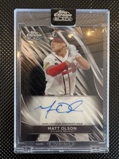 MATT OLSON 2024 TOPPS CHROME BLACK AUTO SEALED #CBA-MO ATLANTA BRAVES