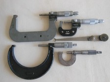 Vintage Lot of 5 Micrometer 1" and 4" Part or Fix