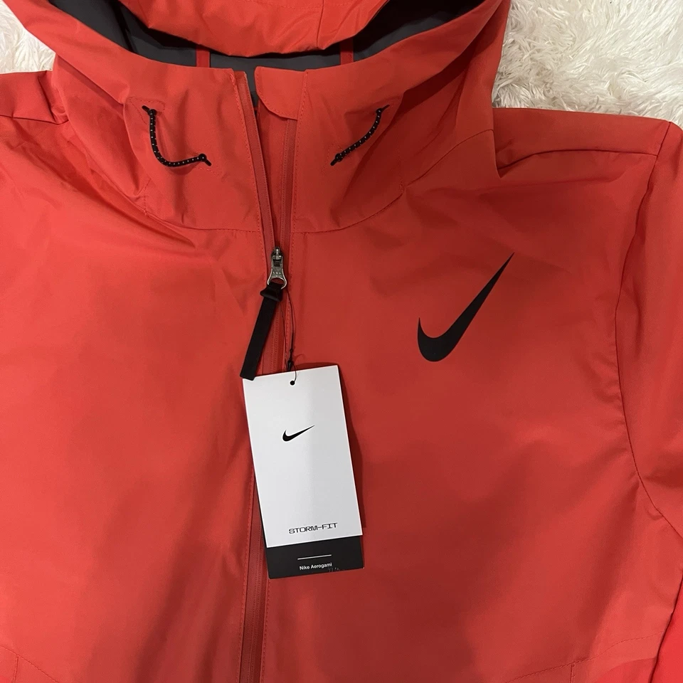 Nike Running Aerogami Rain Jacket - Men's XL ~ $275.00 FZ9039 696 Crimson Red - Image 4 of 4