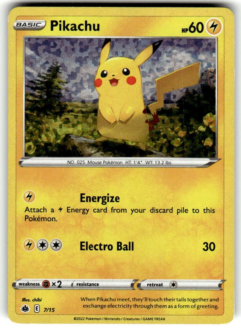 Pikachu (Holo) McDonald's Collection 2022 7/15 Pokemon Card NM