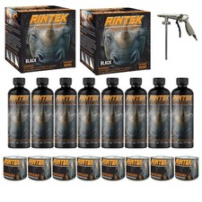 Rintek Black 2 Gal Urethane Bed Liner Kit 4 Liners 4 Hardeners Spray Gun