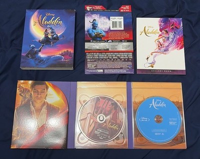 DISNEY ALADDIN (4K ULTRA HD + BLU-RAY + STORYBOOK) TARGET EXCLUSIVE USED OOP