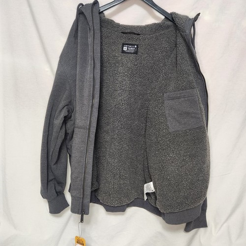 Felpa con cappuccio CARHARTT Rain Defender Rockland foderata sherpa 2XL grigio - Foto 16 di 16
