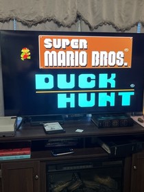 Vintage NES Console Action Set Bundle - Zapper Gun, 2 Controllers, Hookups
