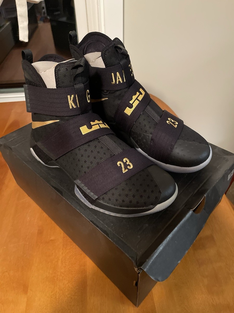 Size 13 - Nike LeBron Zoom Soldier 10 Black 2016 for sale online