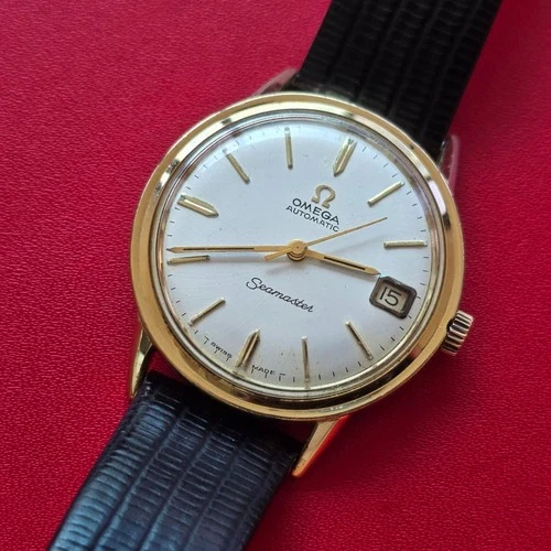 VINTAGE  1966  MEN  OMEGA  SEAMASTER  CAL 560   AUTOMATIC  DATE  14K GOLD FILLED