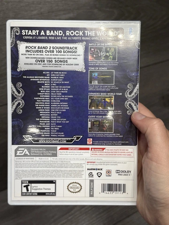 Guitar Hero World Tour Wireless Controller + Rock Band 2 Bundle Lot Nintendo Wii - Image 4 of 4