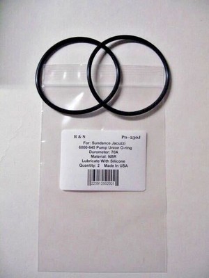2 Jacuzzi 6000-645 Pump Union O-Rings / R&S 230J / FDA NSF 61 Material