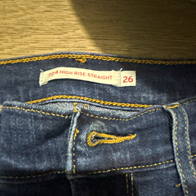 Levi s Women s 724 High Rise Straight Dark Wash Blue Denim Jeans 5-Pocket
