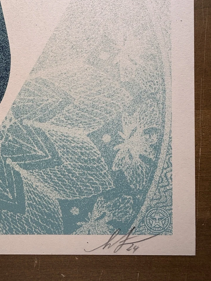 Serigrafía numerada firmada Shepard Fairey Obey Giant TEAR FLAME Foto 3 de 3