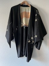 Vintage Japanese Hand Painted Silk Haori Kimono Jacket