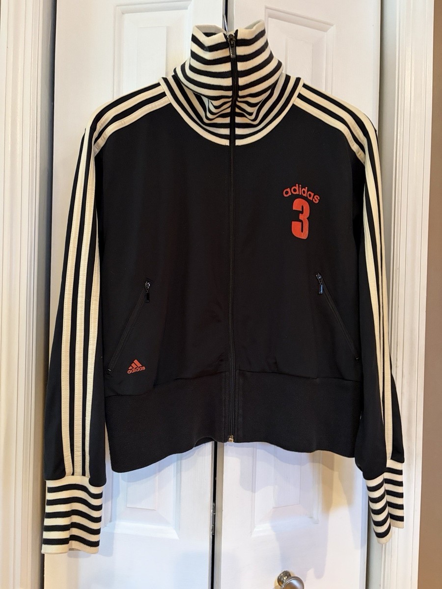 adidas Rare Vintage Y2K Women's XL Track Jacket Striped Full Zip