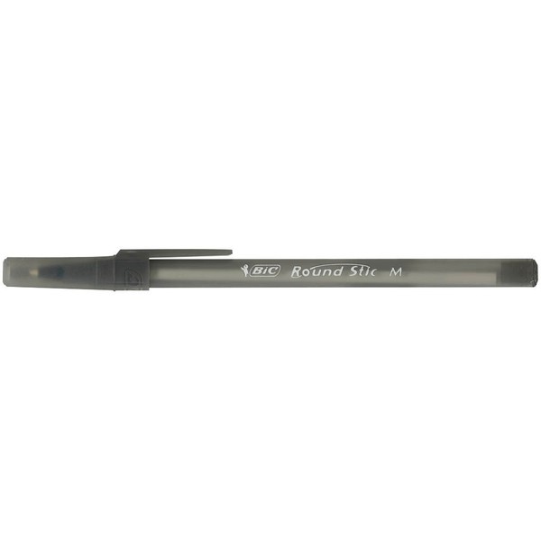 BIC Kugelschreiber Round Stic Simply Schwarz/Transparent, Schreibfarbe:...-image