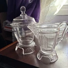 EAPG Duncan & Sons Pentagon No 100 Creamer/Sugar Set 1875