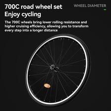 ROCKBROS 700C Road Bike Shimano 2x8 Speeds Aluminum Frame Hydraulic Disc Brakes 17