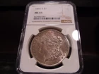 1882-S MS65 Morgan Silver Dollar NGC Certified Gem - Toned/Color