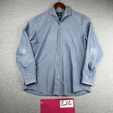 Hugo Boss Regular Fit Shirt Large Light Blue Casual Button Up Long Sleeve Mens